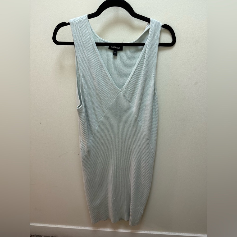 Express Knit Mint Midi Dress